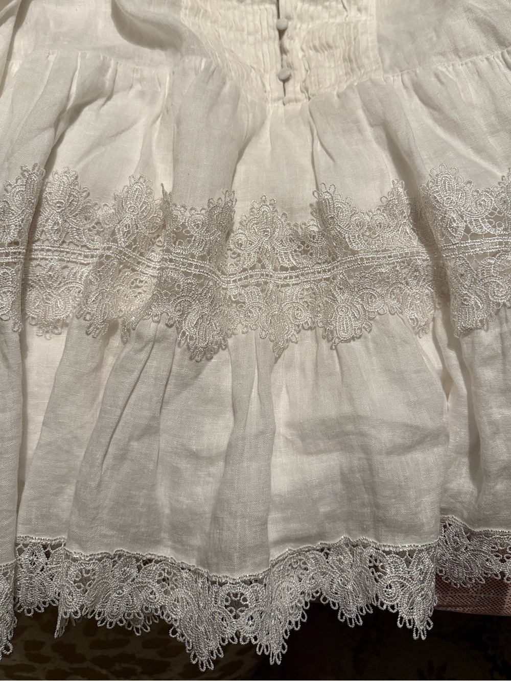 Bardot Antonia Lace Trim Linen Mini Dress XXL - Picture 12 of 13